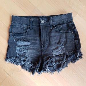 Express - Distressed Grey Jean Shorts